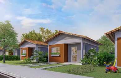 Imagem: A casa em condomínio possui 2 Dormitórios, 1 Banheiro, 2 Vagas