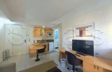 Imagem: O studio possui 1 Dormitório, 1 Banheiro, 1 Vaga na garagem