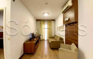 Imagem: O apartamento possui 1 Dormitório, 1 Banheiro, 1 Vaga na garagem