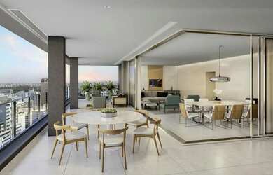 Imagem: O apartamento na cobertura possui 4 Dormitórios, 5 Banheiros