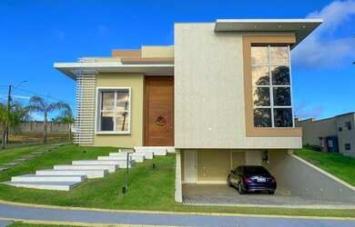 Imagem: A casa em condomínio possui 4 Dormitórios, 5 Banheiros, 4