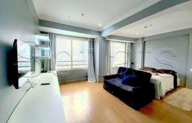 Imagem: O studio possui 1 Dormitório, 1 Banheiro, 1 Vaga na garagem