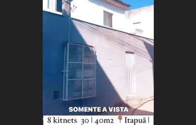 Imagem: A kitnet possui 1 Dormitório, 1 Banheiro, 1 Vaga na garagem