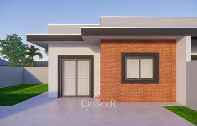 Imagem: A casa possui 2 Dormitórios, 1 Banheiro, 2 Vagas na garagem