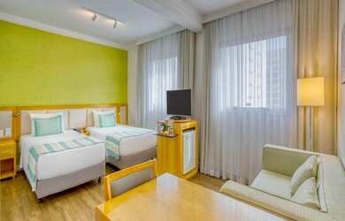 Imagem: O studio para alugar possui 1 Dormitório, 1 Banheiro, 1 Vaga