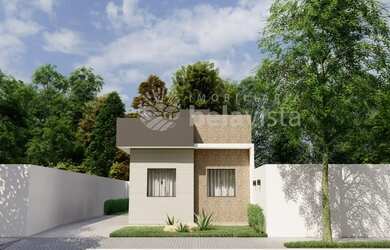 Imagem: A casa possui 2 Dormitórios, 1 Banheiro, 1 Vaga na garagem