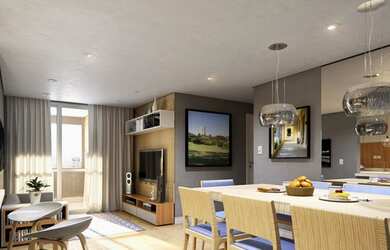 Imagem: O apartamento possui 2 Dormitórios, 1 Banheiro, 1 Vaga na garagem