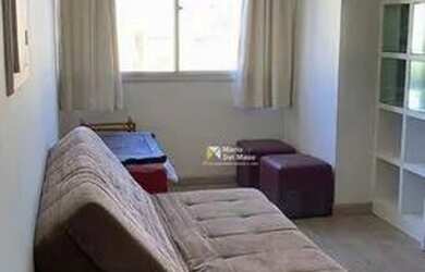 Imagem: O apartamento possui 1 Dormitório, 1 Banheiro, 1 Vaga na garagem