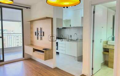 Imagem: O apartamento possui 1 Dormitório, 1 Banheiro, 1 Vaga na garagem