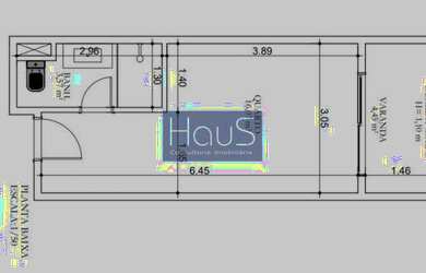 Imagem: O apartamento possui 1 Dormitório, 1 Banheiro, 1 Vaga na garagem