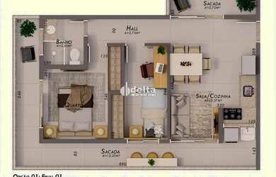 Imagem 3: Apartamento com 2 quartos disponível para venda no bairro Umuarama em...