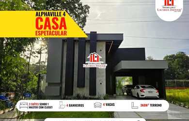 Imagem: Casa Alphaville 4 com 3 Suítes sendo 01 Master closet/ Lazer