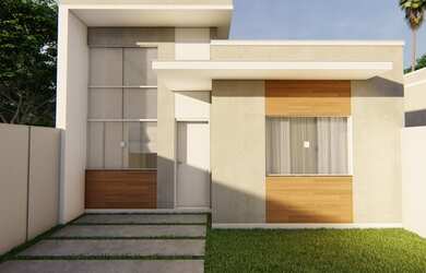 Imagem: A casa possui 2 Dormitórios, 2 Banheiros, 1 Vaga na garagem