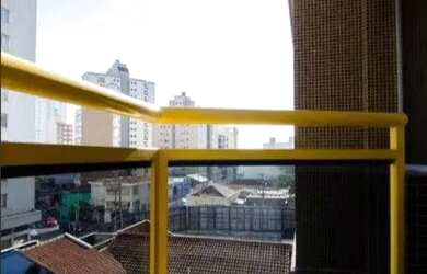 Imagem: O apartamento possui 1 Dormitório, 2 Banheiros, 1 Vaga na garagem