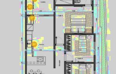Imagem: A casa em condomínio possui 3 Dormitórios, 4 Banheiros, 2