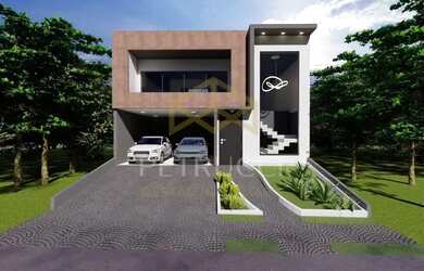 Imagem: A casa em condomínio possui 4 Dormitórios, 5 Banheiros, 4