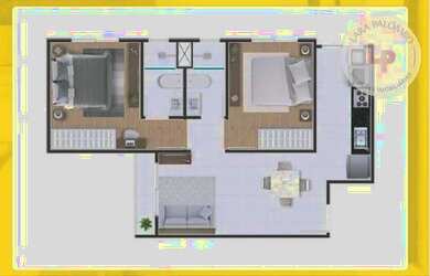 Imagem: Apartamento com 2 dormitórios para alugar, 51 m² por R$ 2.176/mês