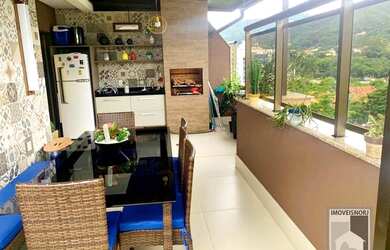 Imagem: O apartamento na cobertura possui 4 Dormitórios, 5 Banheiros