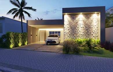 Imagem: A casa possui 3 Dormitórios, 3 Banheiros, 2 Vagas na garagem