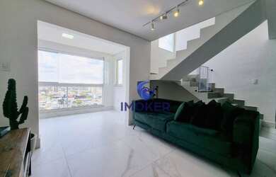 Imagem: O apartamento na cobertura possui 4 Dormitórios, 5 Banheiros