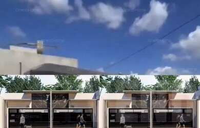 Imagem: A casa possui 3 Dormitórios, 1 Banheiro, 2 Vagas na garagem