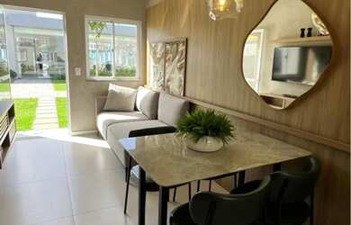 Imagem: A casa em condomínio possui 2 Dormitórios, 1 Banheiro, 2 Vagas