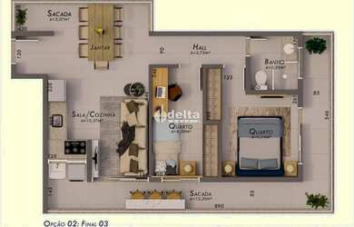 Imagem 7: Apartamento com 2 quartos disponível para venda no bairro Umuarama em...