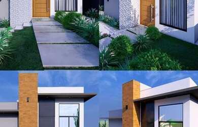 Imagem: A casa possui 3 Dormitórios, 2 Banheiros, 2 Vagas na garagem