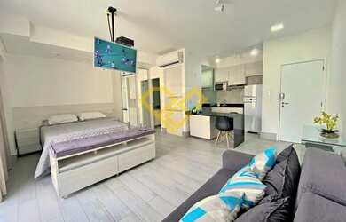 Imagem: O apartamento possui 1 Dormitório, 1 Banheiro, 1 Vaga na garagem