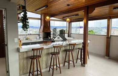 Imagem: O apartamento na cobertura possui 3 Dormitórios, 3 Banheiros