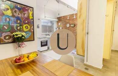 Imagem: O apartamento possui 1 Dormitório, 1 Banheiro, 64m² de Área