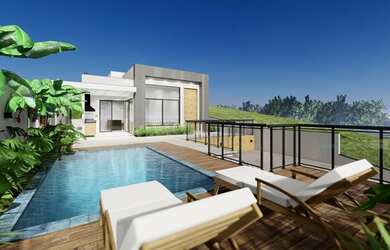 Imagem 3: Casa térrea na planta no condomínio Serras de Atibaia II