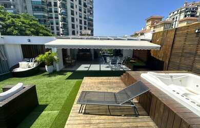 Imagem: O apartamento na cobertura possui 4 Dormitórios, 5 Banheiros