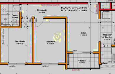 Imagem 2: Apartamento 2 dormitórios, sacada com espera churrasqueira e vaga de...
