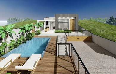 Imagem 4: Casa térrea na planta no condomínio Serras de Atibaia II