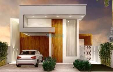 Imagem: A casa em condomínio possui 3 Dormitórios, 1 Banheiro, 2 Vagas