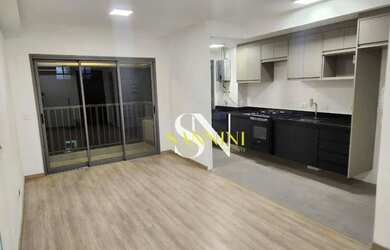 Imagem: O apartamento possui 1 Dormitório, 1 Banheiro, 1 Vaga na garagem