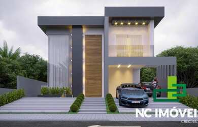 Imagem: A casa em condomínio possui 4 Dormitórios, 5 Banheiros, 2