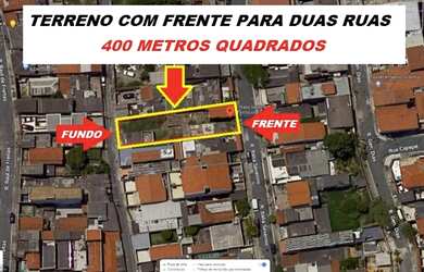 Imagem: O terreno possui 400m² de Área e está localizado em Penha
