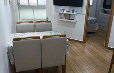 Imagem: O apartamento possui 1 Dormitório, 1 Banheiro, 1 Vaga na garagem