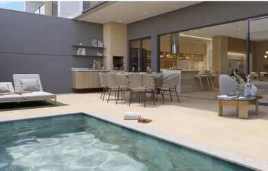 Imagem: A casa em condomínio possui 4 Dormitórios, 4 Banheiros, 2