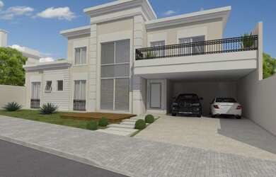 Imagem: A casa possui 4 Dormitórios, 4 Banheiros, 4 Vagas na garagem