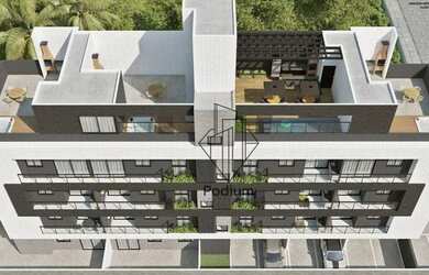 Imagem: O apartamento na cobertura possui 2 Dormitórios, 1 Banheiro