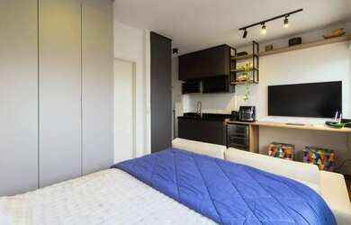 Imagem: O apartamento possui 1 Dormitório, 1 Banheiro, 24m² de Área