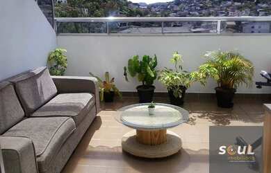 Imagem: O apartamento na cobertura possui 2 Dormitórios, 2 Banheiros