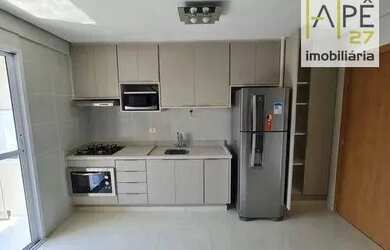 Imagem: O studio possui 1 Dormitório, 1 Banheiro, 1 Vaga na garagem