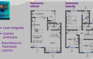 Imagem 7: LANÇAMENTO SOBRADO PÉ NA AREIA COM 03 DORMITÓRIOS NA PRAIA DAS CIGARRAS...