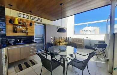 Imagem: O apartamento na cobertura possui 3 Dormitórios, 4 Banheiros