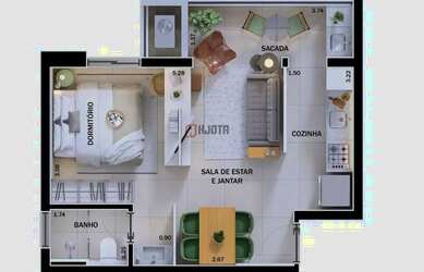 Imagem 16: Apto Stúdio VIBE 40m2 - Morar ou Investir Plaza Shopping Rio Preto