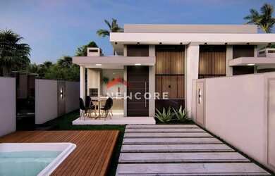 Imagem: A casa possui 3 Dormitórios, 2 Banheiros, 3 Vagas na garagem